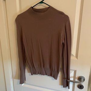 Brown Mock Neck Sweater